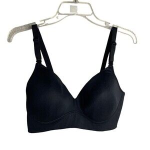 NWOT WARNERS  BLACK BRA SZ‎ 38D ADJUSTABLE STRAPS WIRELESS